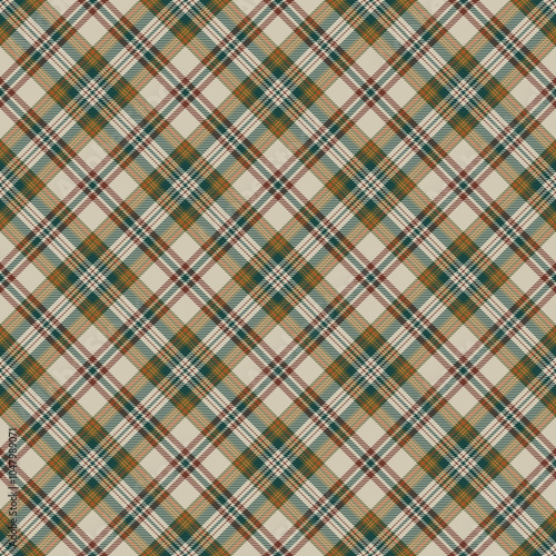 Harvest Time Autumn Plaid Check Seamless Pattern - Cute plaid check repeating pattern design