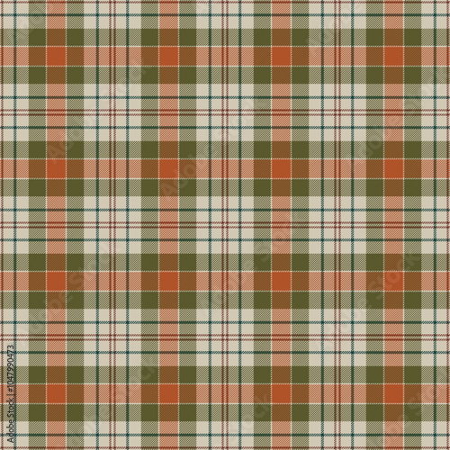 Harvest Time Autumn Plaid Check Seamless Pattern - Cute plaid check repeating pattern design