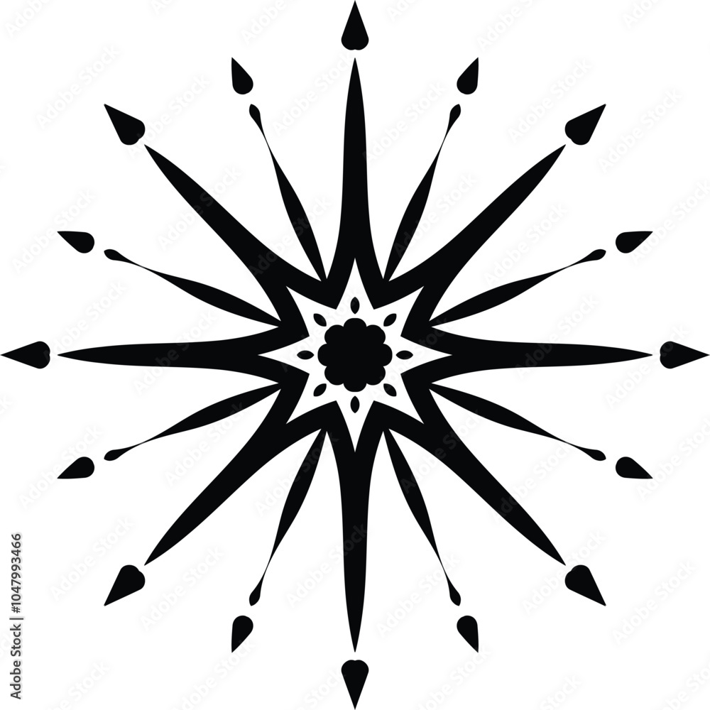 Obraz premium Mandala Clipart Circular Pattern in Form of Mandala With Flower for Henna, Mehndi, Tattoo, Decoration Decorative Ornament in Ethnic Oriental Style.
