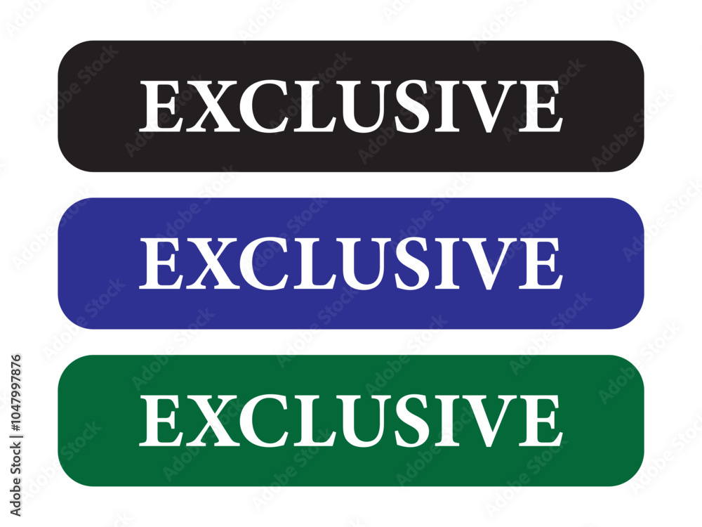 Exclusive Stamp Icon vector. exclusive stamp Sticker text Isolated on White Background. exclusive badge on vector illustration. Exclusive Stamp Icon vector. exclusive stamp Sticker text Isolated on White Background. exclusive badge on vector illustration.