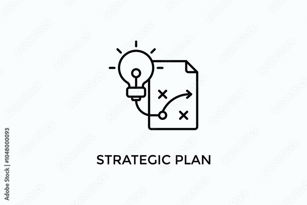 Strategic Plan Vector Icon Or Logo Illustration Strategic Plan Vector Icon Or Logo Illustration