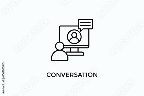 Conversation Vector Icon Or Logo Illustration