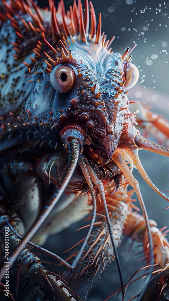Close-up of a Spiky Sea Creature with Vivid Colors Close-up of a Spiky Sea Creature with Vivid Colors