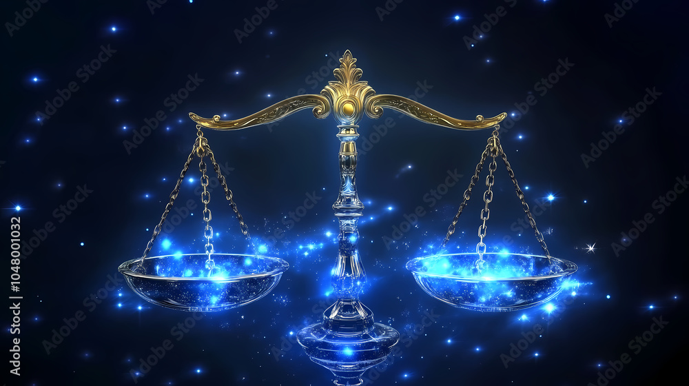A graceful scale symbol representing the Libra zodiac, balanced and symmetrical, symbolizing harmony, fairness, and the pursuit of balance under the autumn sky. A graceful scale symbol representing the Libra zodiac, balanced and symmetrical, symbolizing harmony, fairness, and the pursuit of balance under the autumn sky.