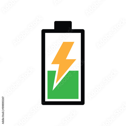 Battery icon logo design template isolated illustration