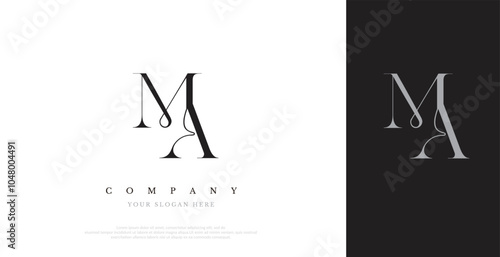 Initial MA Logo Design Vector 
