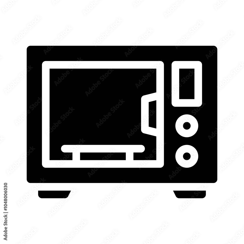 Microwave Oven glyph icon Microwave Oven glyph icon