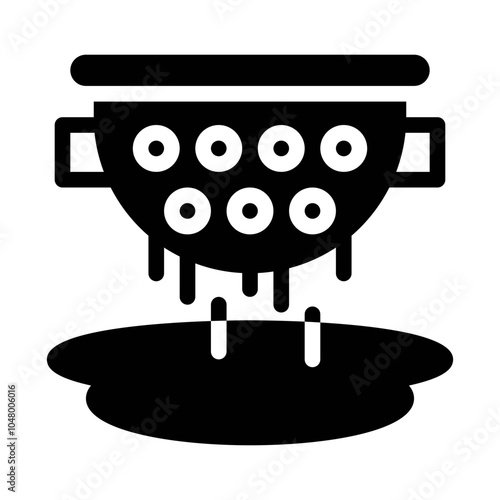 Colander glyph icon