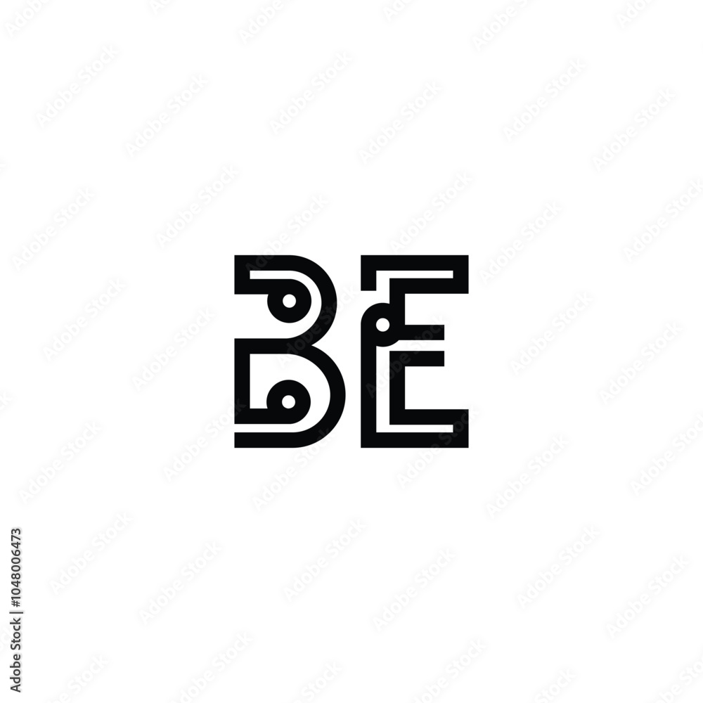 BE monogram logo design letter text name symbol monochrome logotype alphabet character simple logo BE monogram logo design letter text name symbol monochrome logotype alphabet character simple logo