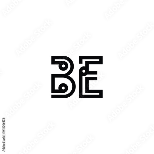 BE monogram logo design letter text name symbol monochrome logotype alphabet character simple logo