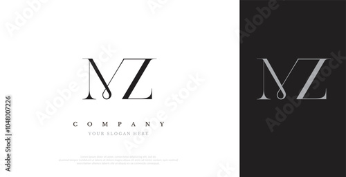 Initial MZ Logo Design Vector 