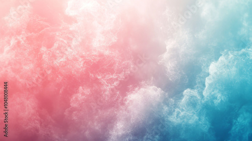 Soft pink and blue clouds blend seamlessly, creating dreamy and ethereal atmosphere. This abstract background evokes feelings of calmness and tranquility, perfect for various creative projects