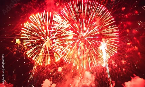 Wallpaper Mural A vibrant display of fireworks illuminating the night sky. Torontodigital.ca