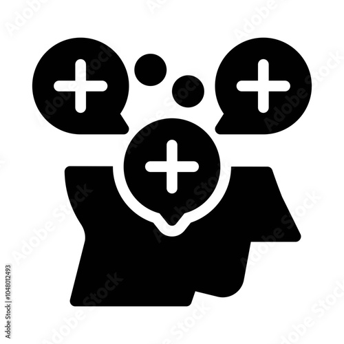 Positive Thoughts glyph icon