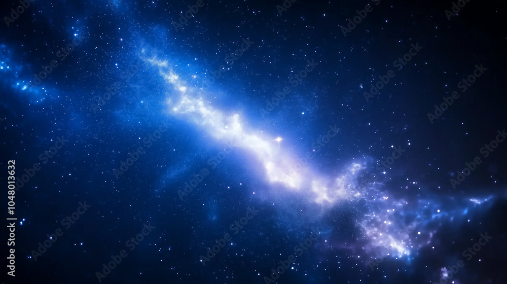 Obraz premium Cosmic Nebula with Bright Interstellar Dust