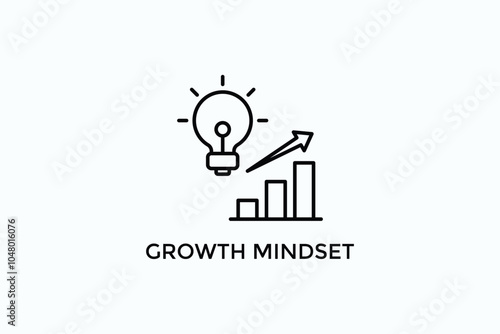 Growth Mindset Vector Icon Or Logo Illustration