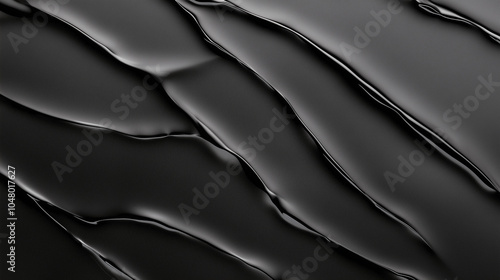 the fluid and dynamic nature of a black liquid. 