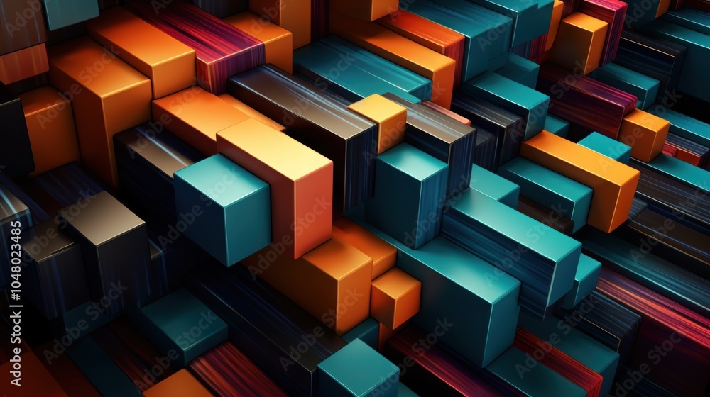 Fototapeta premium Abstract 3D Geometric Shapes