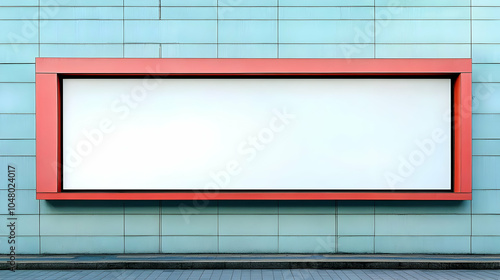 Empty Billboard on Wall in Urban Setting