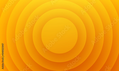 yellow 3d concentric circle pattern background