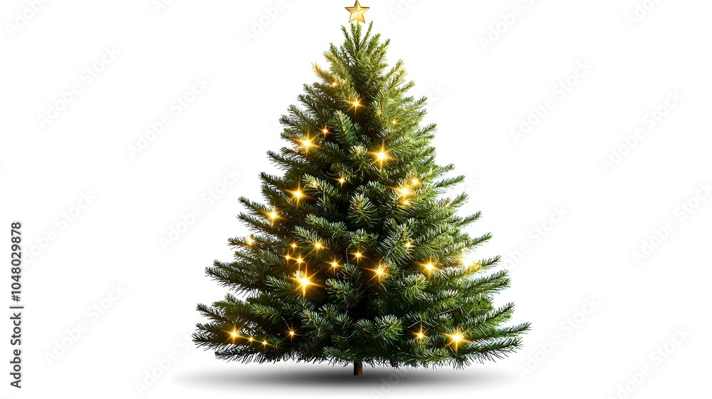 Christmas Tree with Lights and Star. Christmas Tree with Lights and Star.