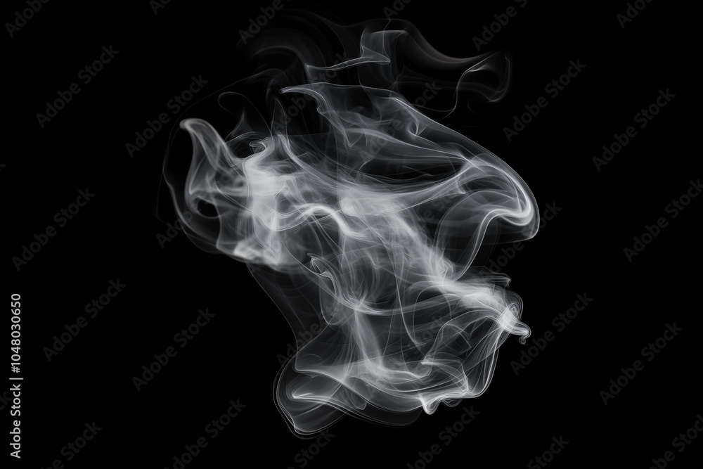 Obraz premium hite smoke puff isolated. Steam explosion special effect. Effective texture of steam, fog, cloud, smoke. Stock royalty illustration.