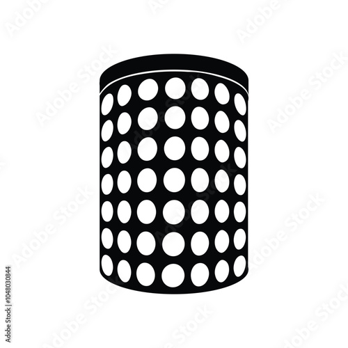 basket icon, black trash can