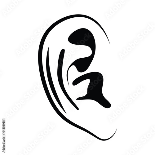black ear icon