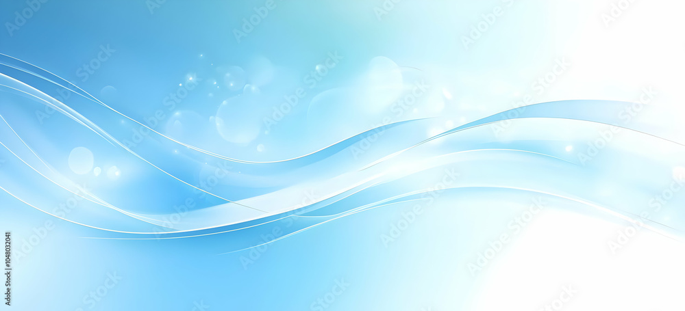 Naklejka premium Soft Blue Gradient Background with Light Effects