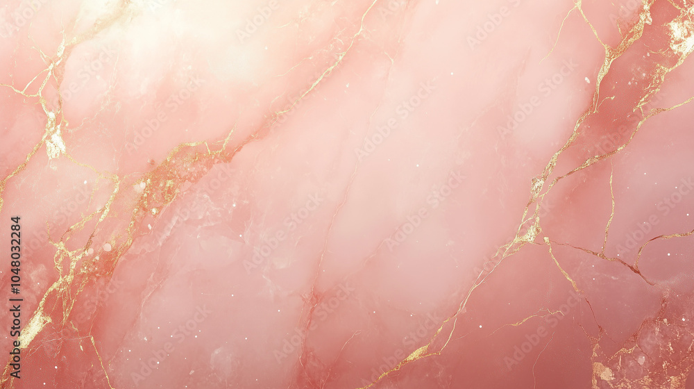 Fototapeta premium Soft pink marble with subtle gold veining and gradients