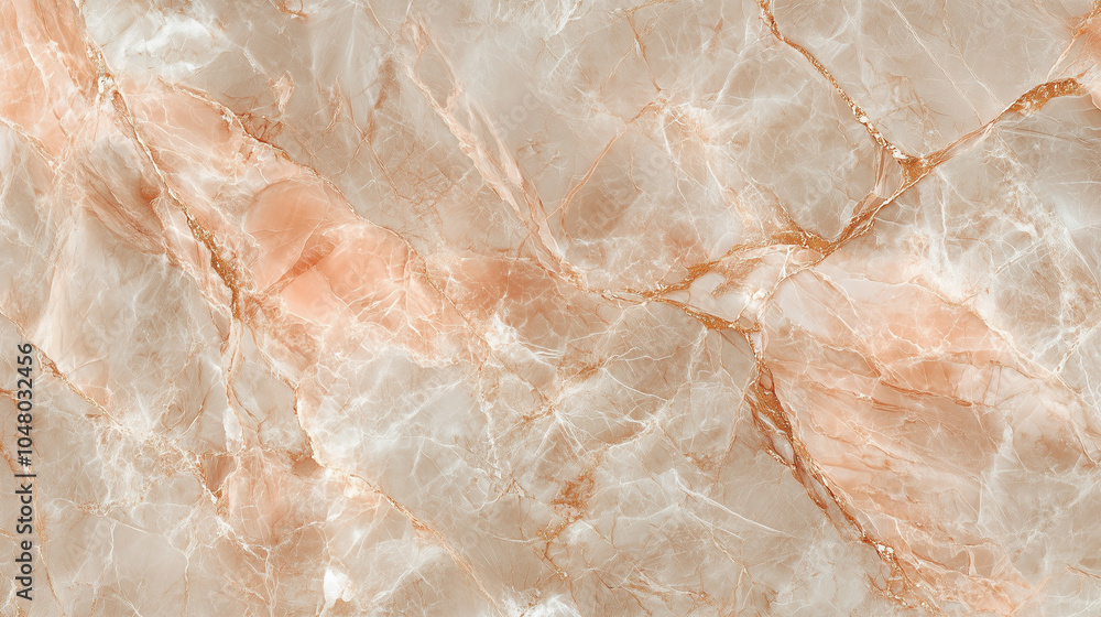 Fototapeta premium Light peach marble texture with natural gold veins