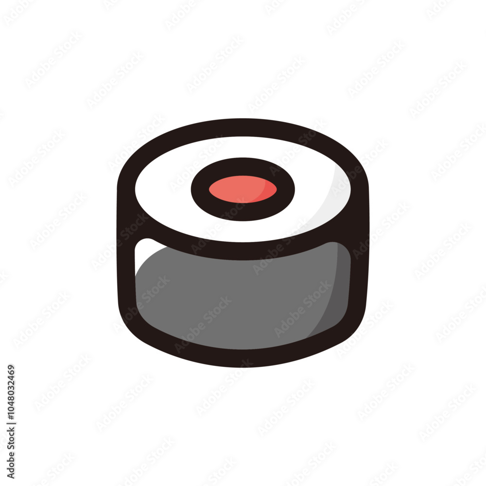 Makizushi (Norimaki) outline icon for graphic design, apps and websites Makizushi (Norimaki) outline icon for graphic design, apps and websites
