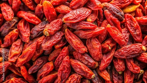 Closeup of Dried Goji Berries Isolated on Transparent Background for Food Photography, Healthy Snacks, Superfoods, Organic Ingredients, Culinary Uses, and Nutritional Benefits