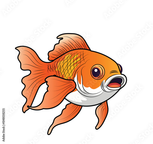 goldfish cartoon vector isolated 