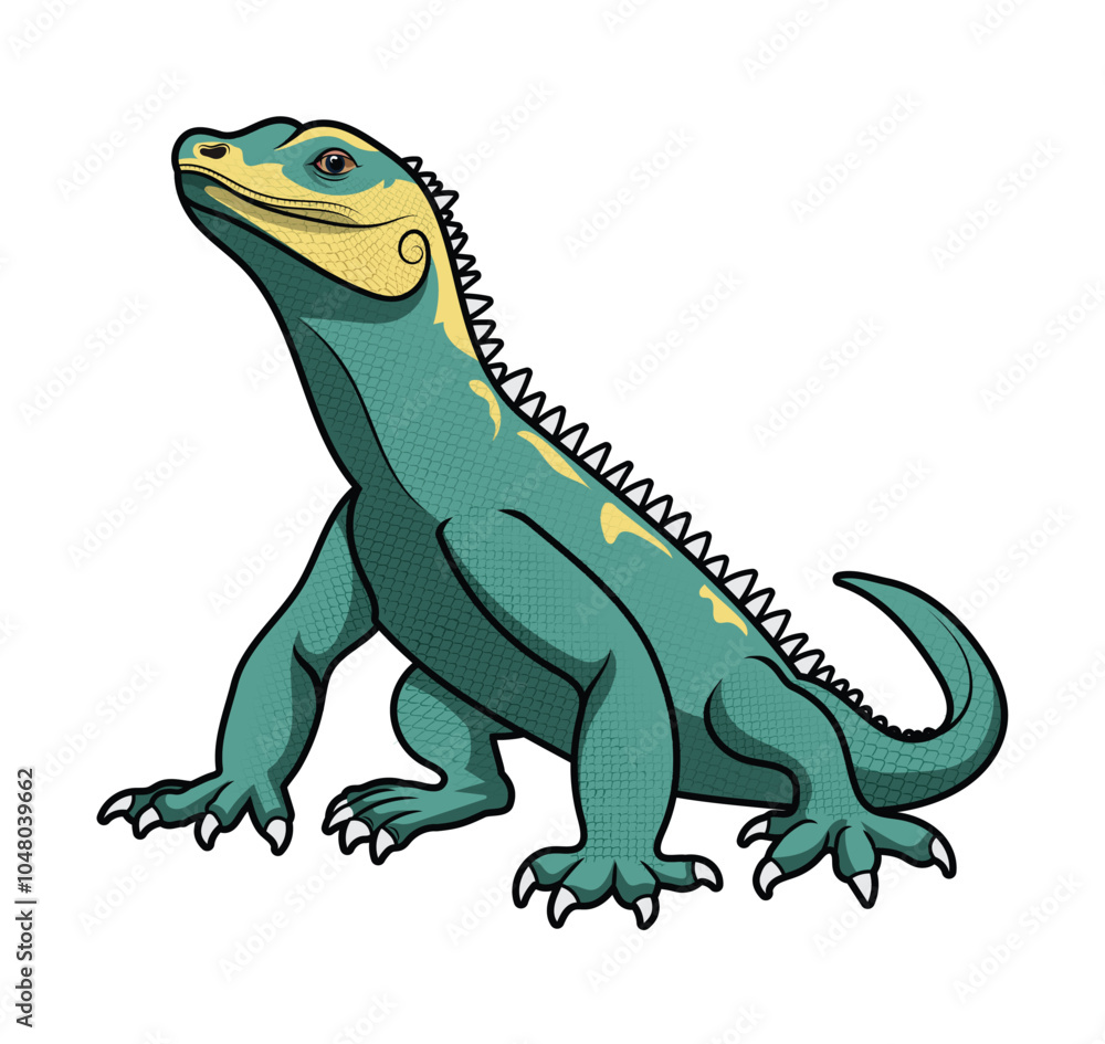 komodo dragon cartoon vector isolated komodo dragon cartoon vector isolated