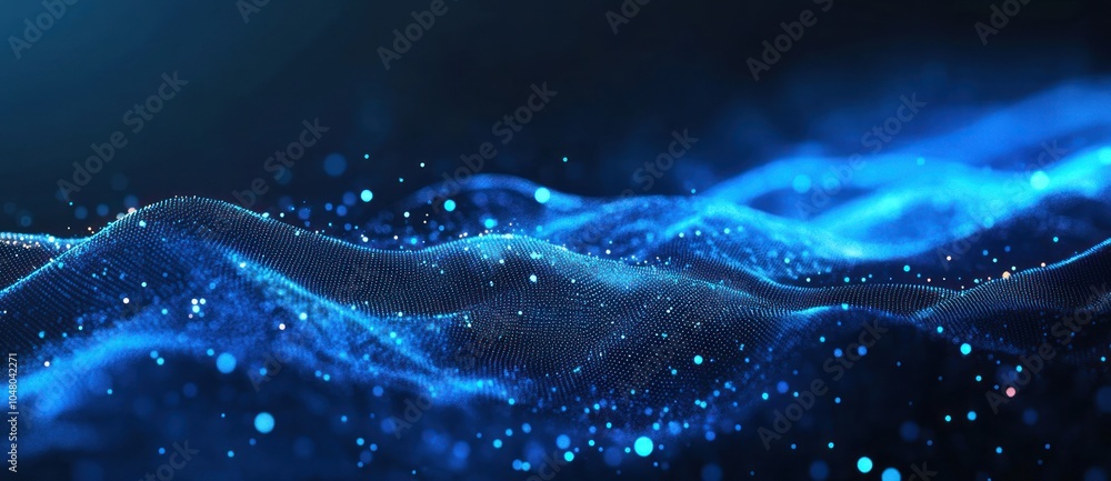 Abstract Digital Blue Waves Abstract Digital Blue Waves