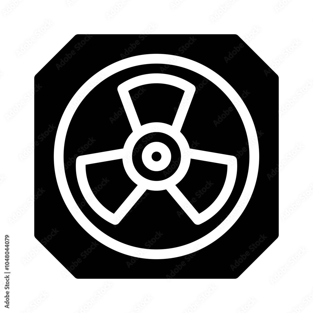 Radiation Warning glyph icon Radiation Warning glyph icon
