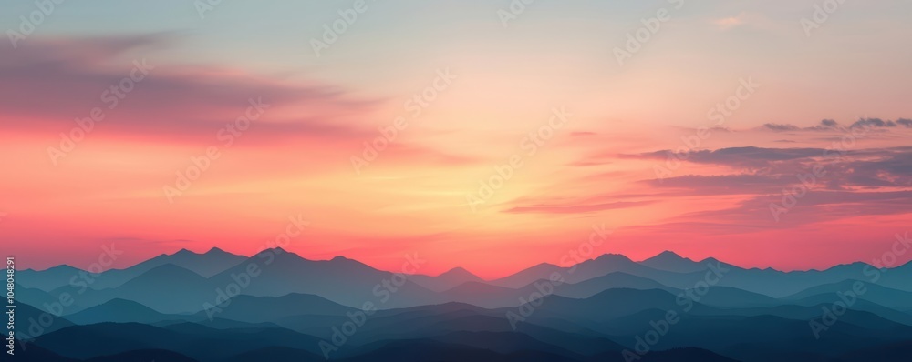 Obraz premium Soft sunlight filtering through delicate clouds, gentle glow across serene landscape, ethereal and calming