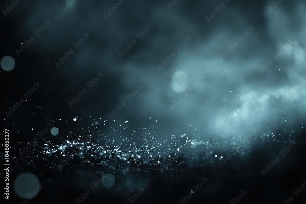 Dark Background with Glowing Bokeh Light Effects Dark Background with Glowing Bokeh Light Effects