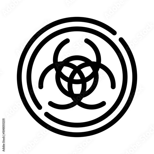Biohazard line icon