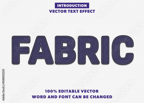 Editable text Effect embroidery Style