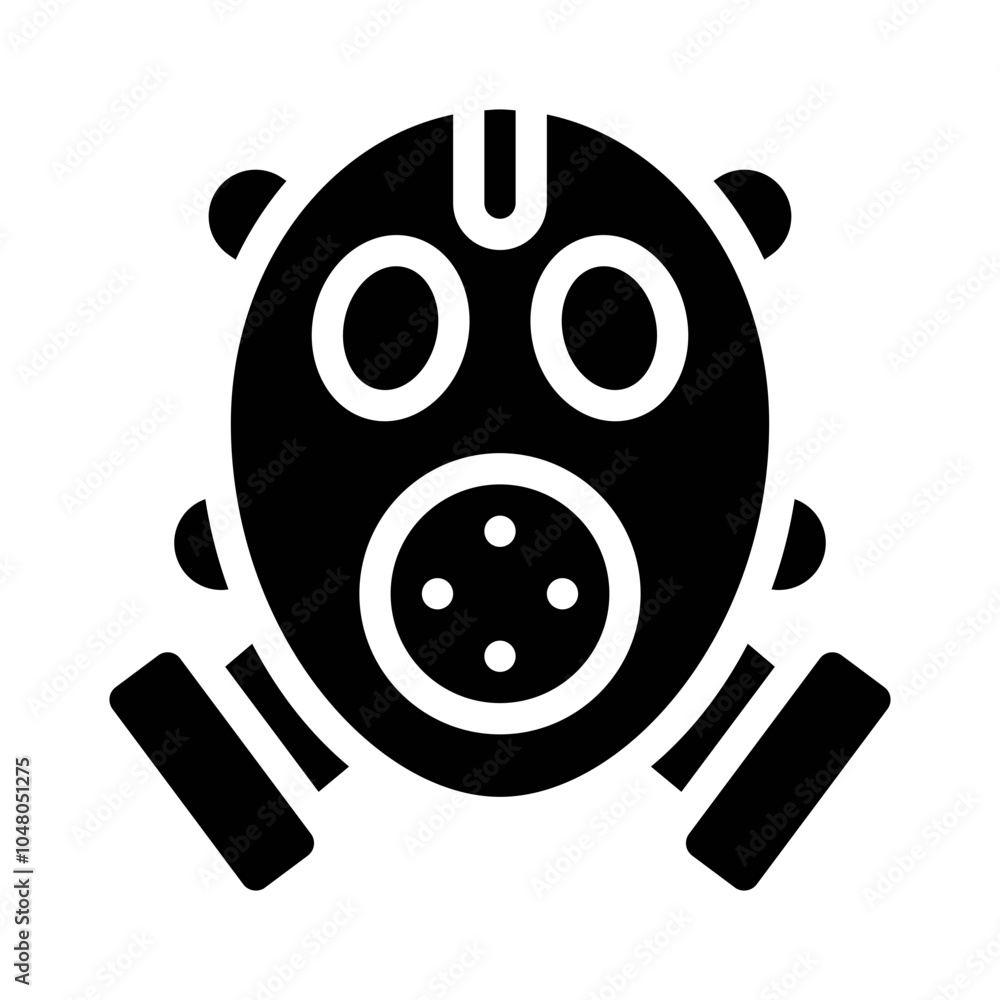 Gas Mask glyph icon Gas Mask glyph icon