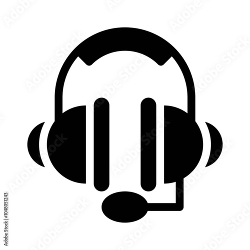Ear Protection glyph icon