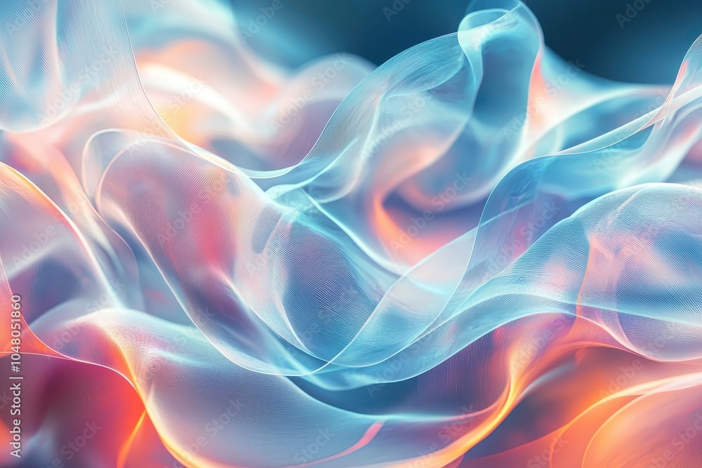 Obraz premium Translucent Layers and Abstract Shapes Overlaying Design