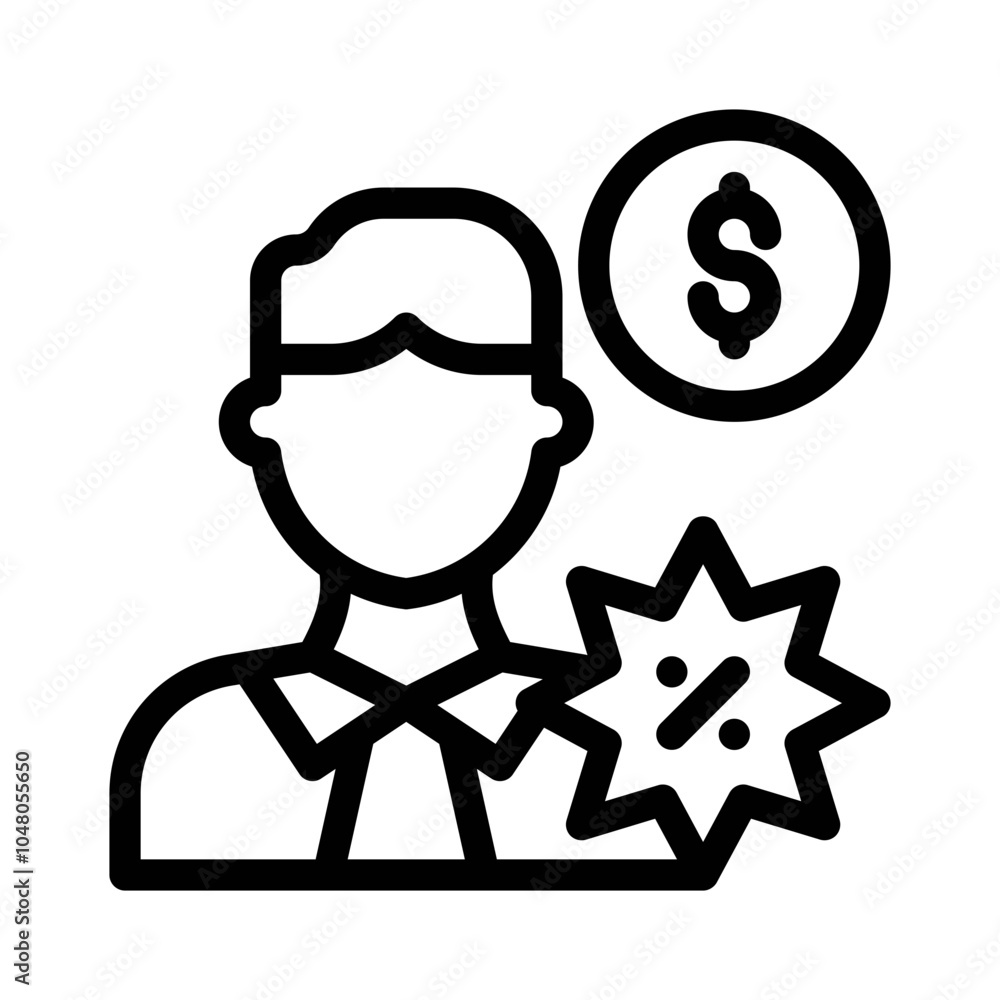 Tax Consultant line icon Tax Consultant line icon