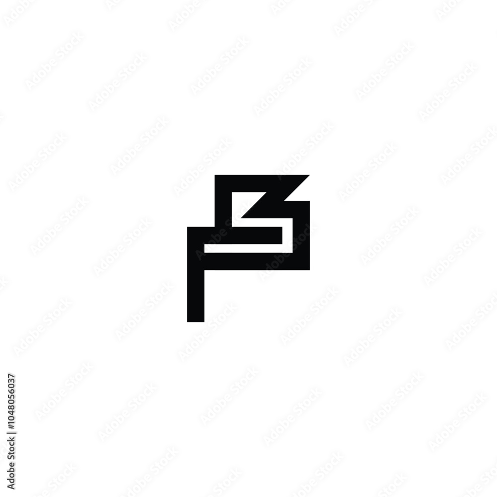 Obraz premium BF monogram logo design letter text name symbol monochrome logotype alphabet character simple logo