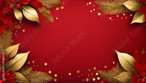 Christimas element with red background
