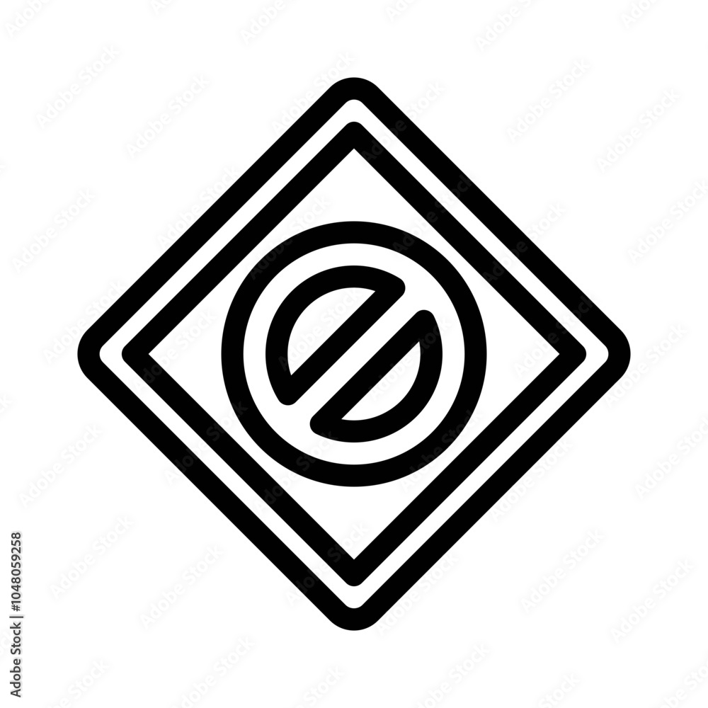 Prohibited Entry line icon Prohibited Entry line icon