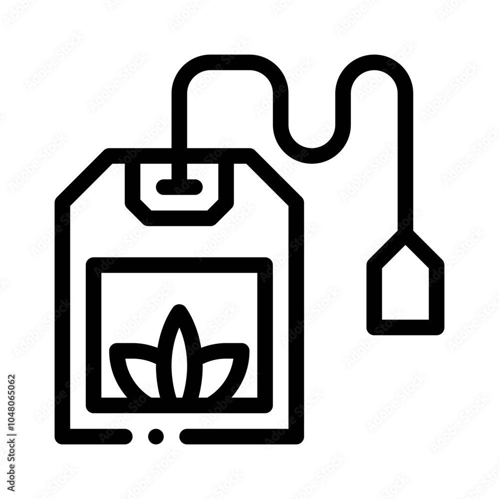 Obraz premium Green Tea line icon