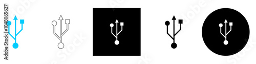 USB vector pictogram sign icon symbol ui and ux design, glyphs and stroke line